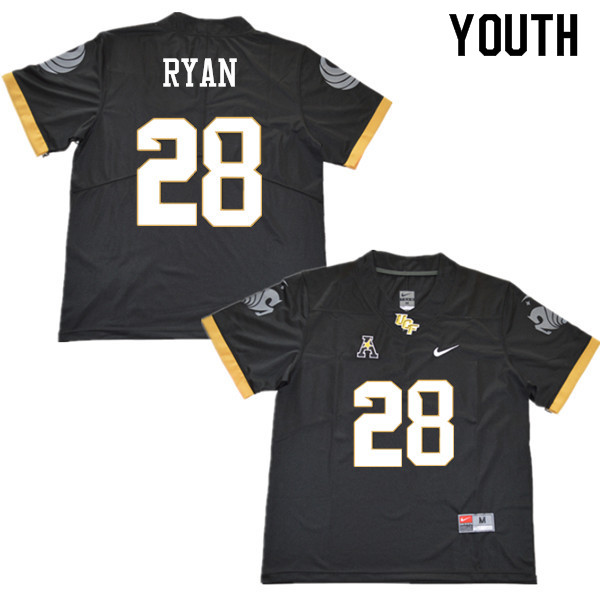 Youth #28 Trace Ryan UCF Knights College Football Jerseys Sale-Black - Click Image to Close